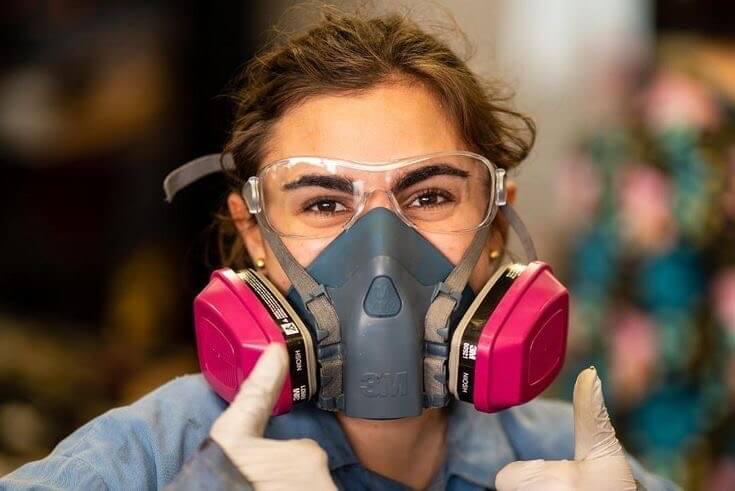 فیلتر ماسک نیم صورت برای محافظت در برابر گازها و بخارات شیمیایی